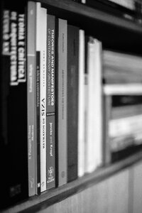 Free stock photo of black-and-white, blur, books photo