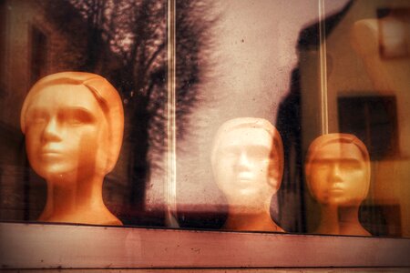 Free stock photo of glass, heads, mannequin