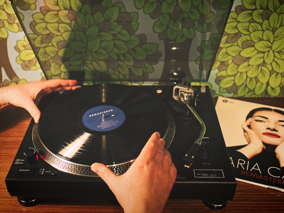 Free stock photo of music, theme overhead, turntable