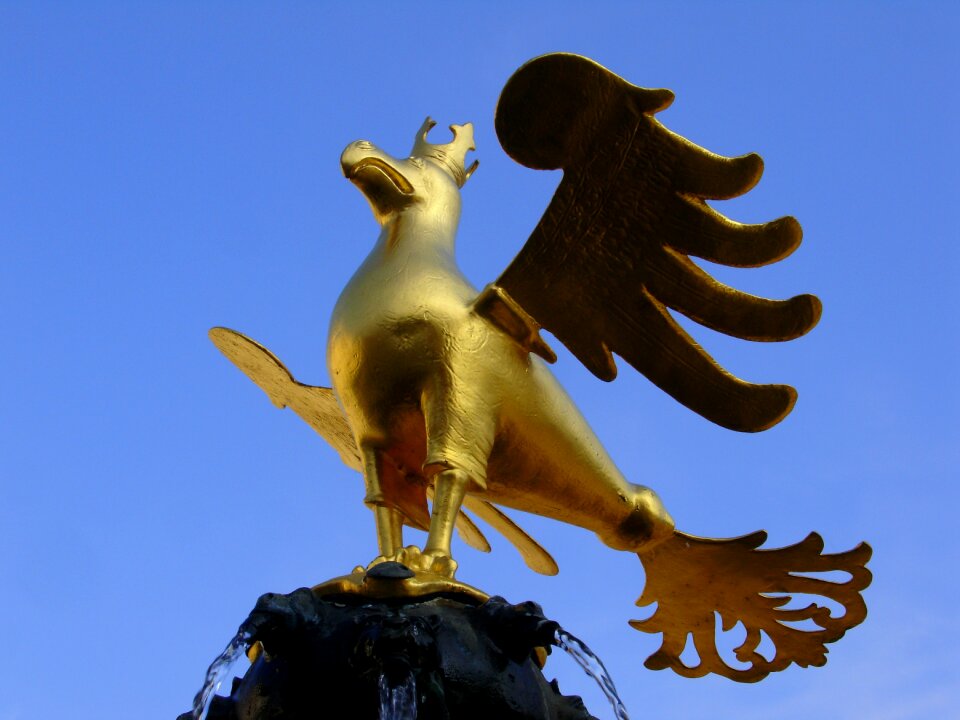 Free stock photo of blue, eagle, fountain