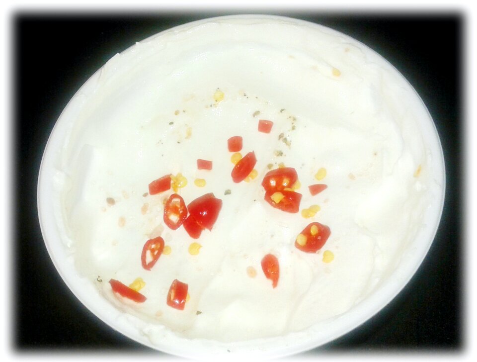 Free stock photo of peppers, pretzel, sour cream