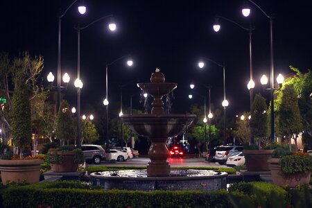 Free stock photo of fountain, night, water photo