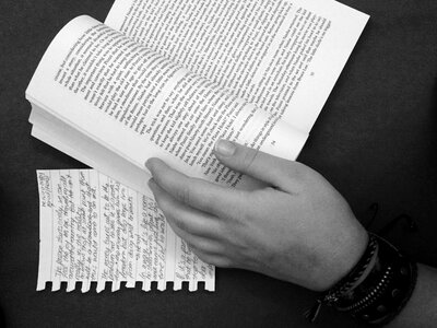 Free stock photo of hand, night, reading photo