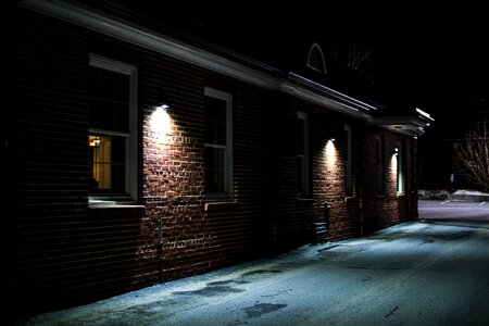 Free stock photo of brick, light, night