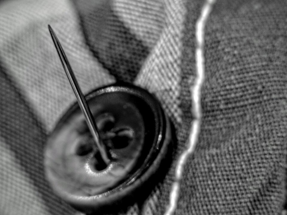 Free stock photo of button, needle, night