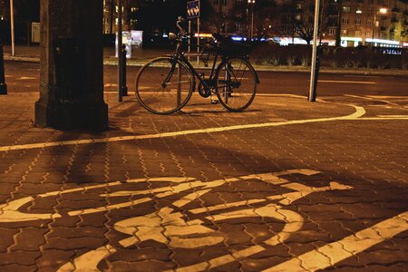 Free stock photo of bicycle, bicycle path, night photo