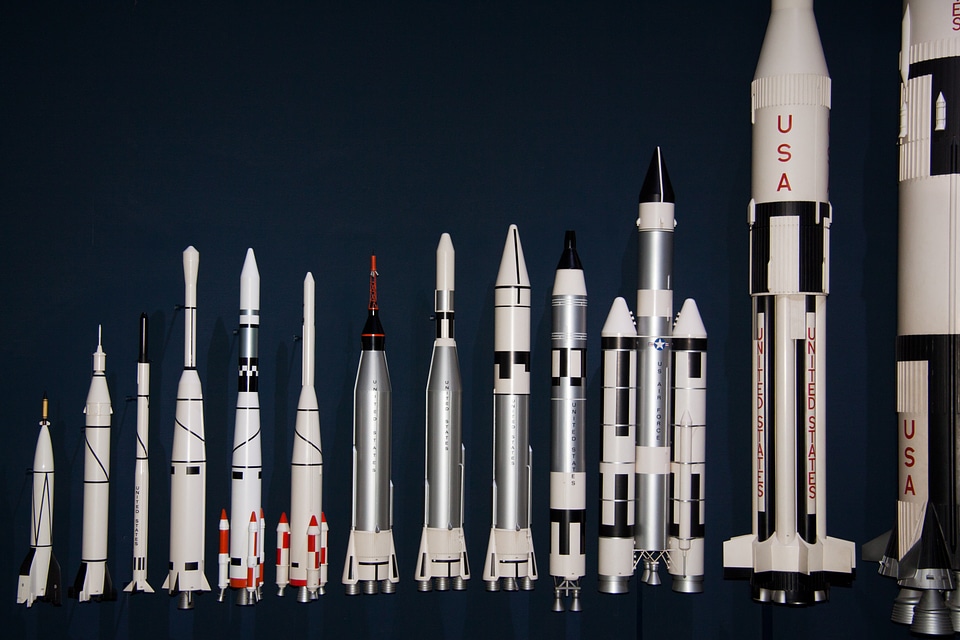 Rockets in the size comparison technology saturn v