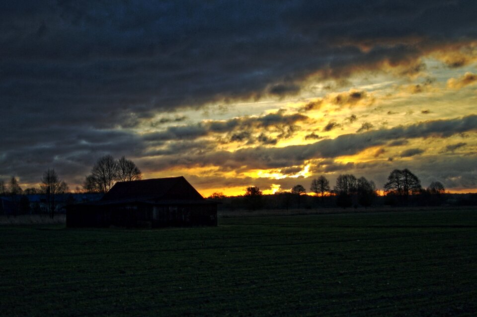Free stock photo of barn, cloud, sunrise