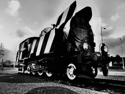 Free stock photo of black and-white, grzegorz ciechowski, locomotive photo