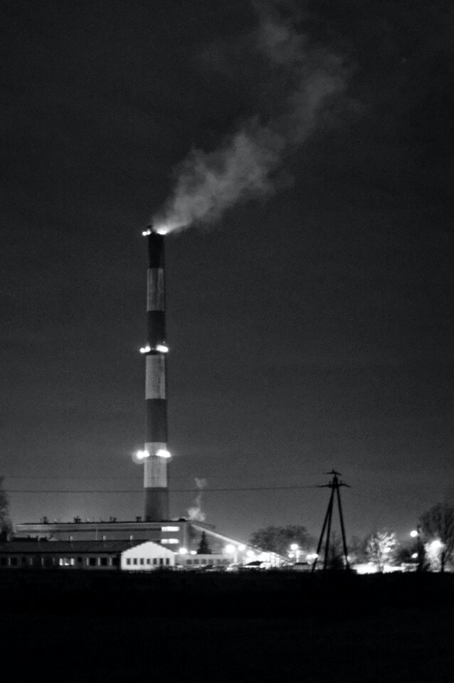 Free stock photo of bw, chimney, heating plant