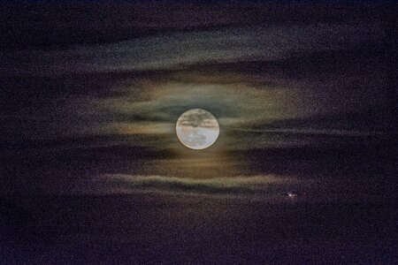 Free stock photo of moon, night, plane photo