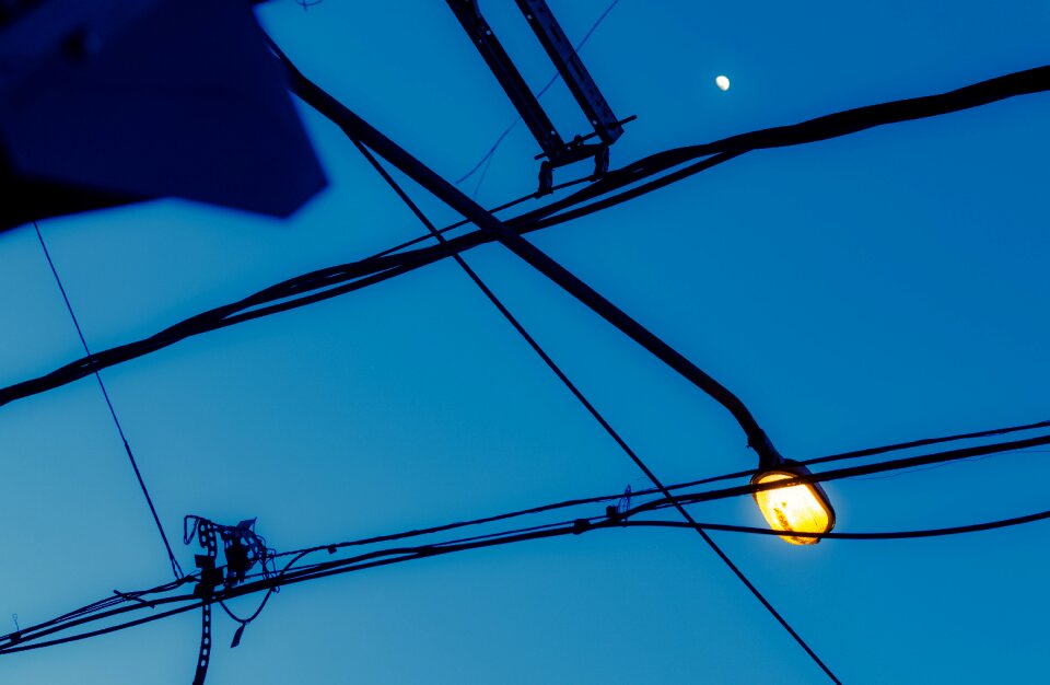 Free stock photo of cables, dawn, light