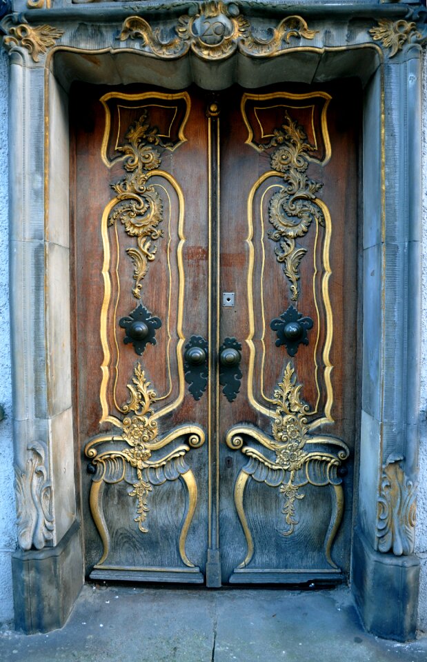 Free stock photo of door, gdansk, gold