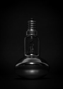 Free stock photo of black and-white, bulb, light bulb