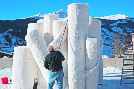 Free stock photo of mountains, people, sculpture