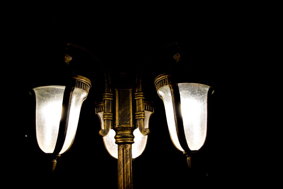 Gold Post Lamp photo