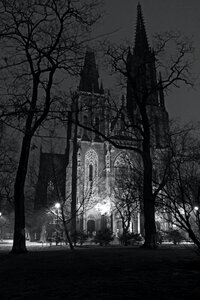 Free stock photo of bw, church, night photo
