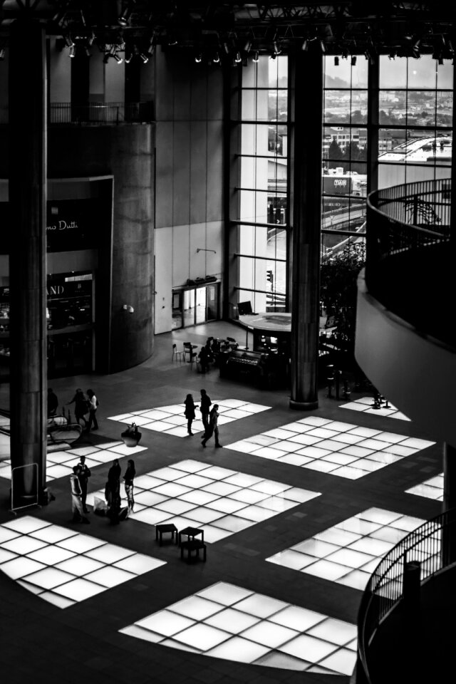 Free stock photo of black and-white, lights, shopping