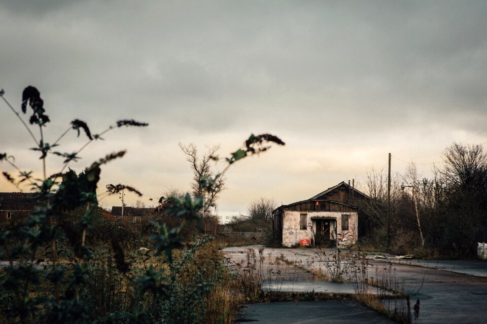 Free stock photo of abandoned, building, clouds