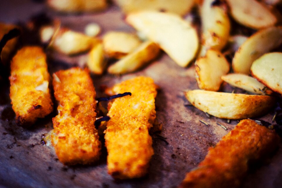 Free stock photo of dinner, fish sticks, food