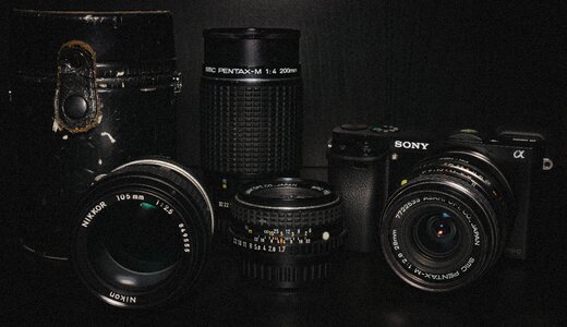 Black Sony Dslr Camera and Lens photo