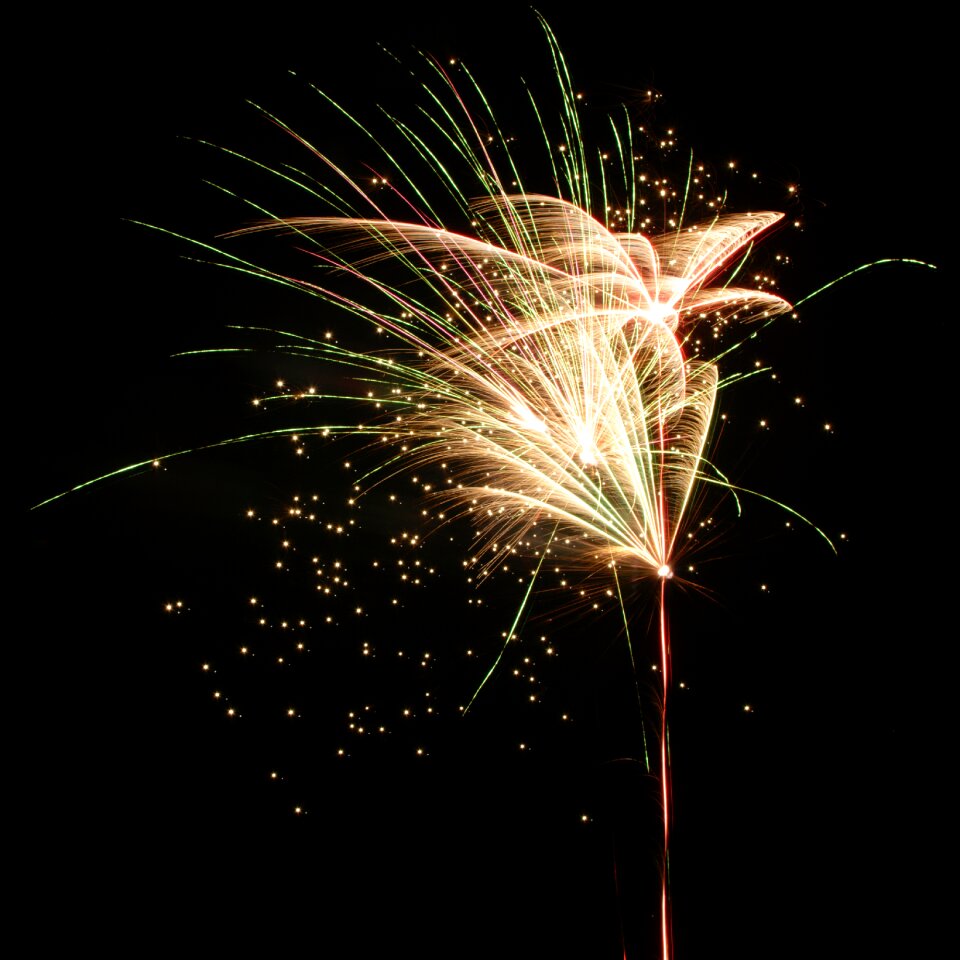 White and Yellow Fireworks photo