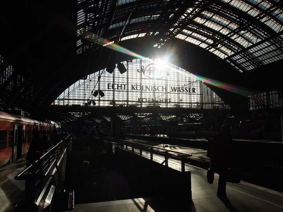 Cologne central station backlighting