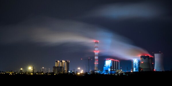 Free stock photo of night, power station photo