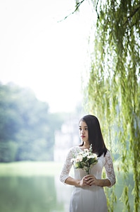 Asia bride model photo