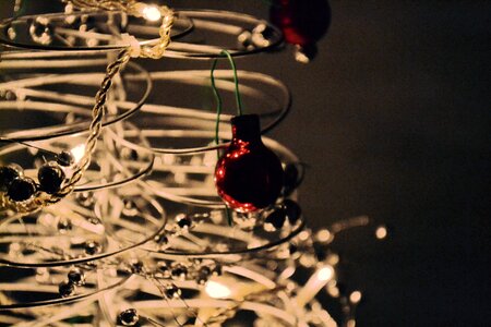 Free stock photo of christmas, lights, red photo