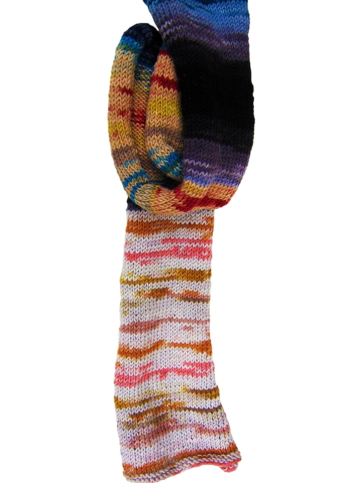 Colorful hand labor scarf