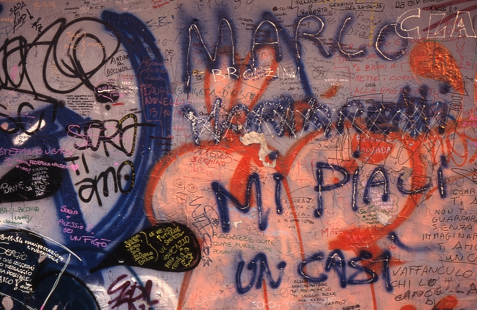 Building italy vandalism