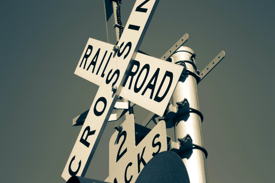 Free stock photo of railroad, railroad crossing