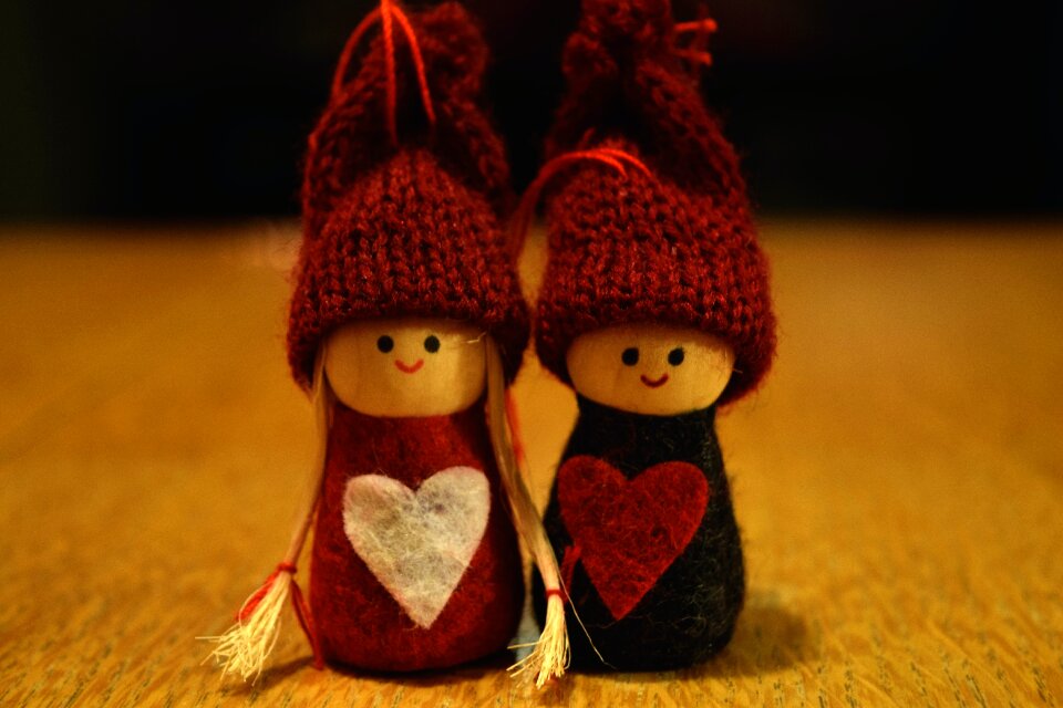 Red White and Black Plush Toy