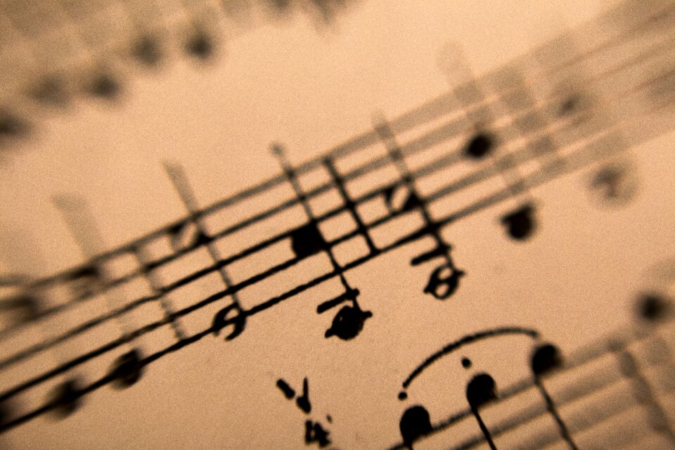 Free stock photo of macro, music, note photo