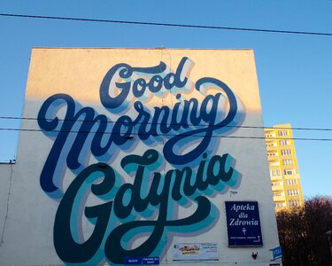 Free stock photo of mural, street art, theme good-morning