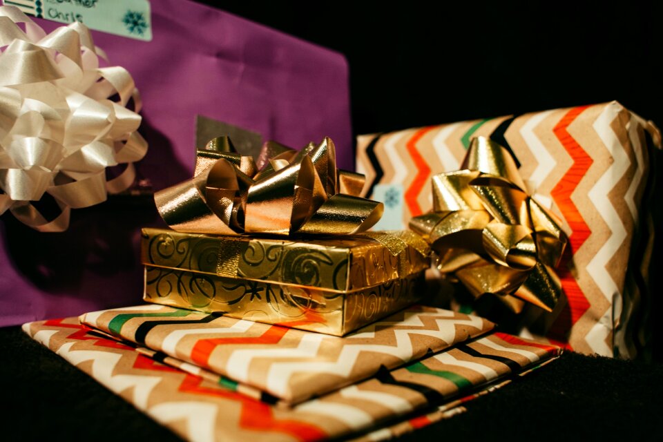 Free stock photo of christmas, gifts, night