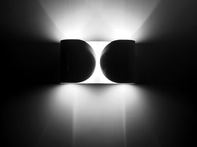 Free stock photo of black and-white, lamp, light