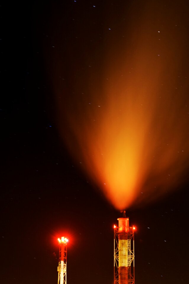 Red and White Water Bouy during Night Time