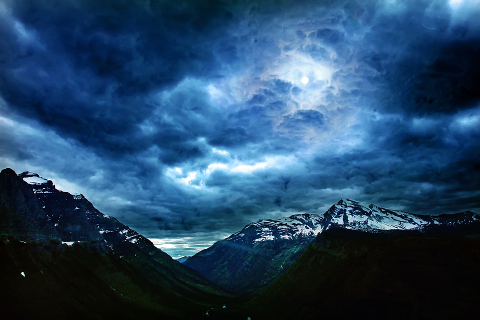 Mountain snow view