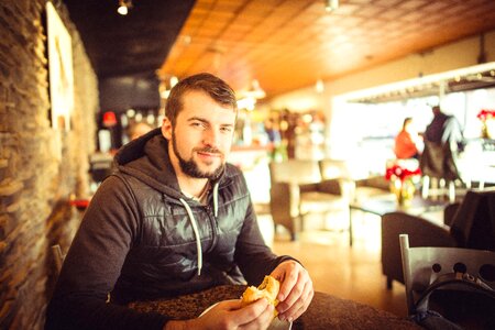 Man in Black Leather Jacket photo