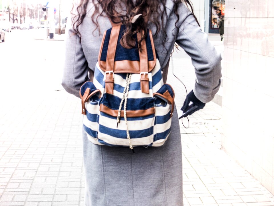 Free stock photo of backpack, stripes