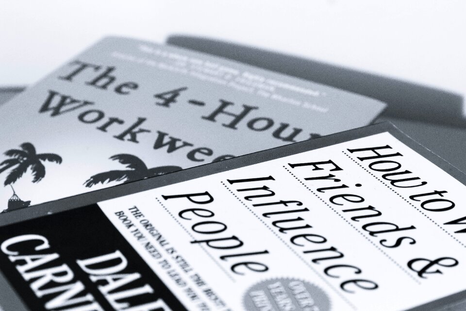 Free stock photo of black and-white, books, information