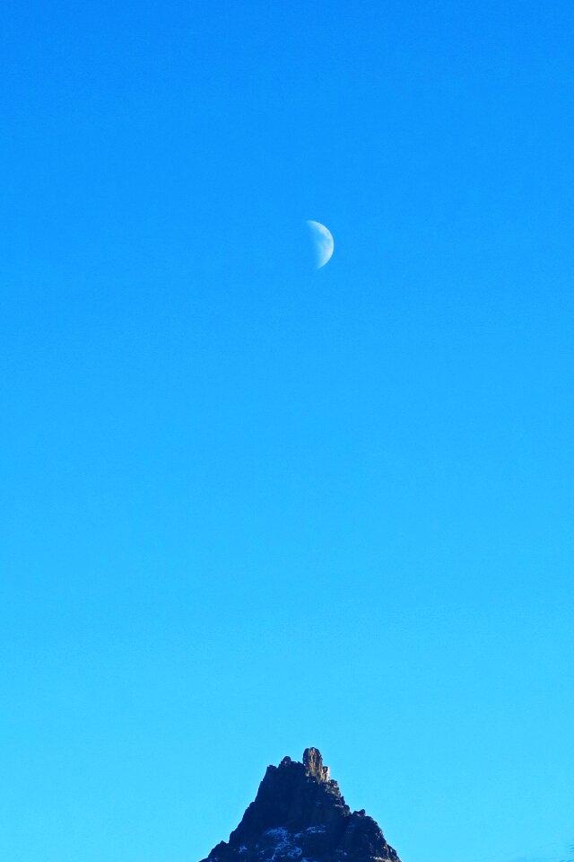 Free stock photo of blue, moon, mountain