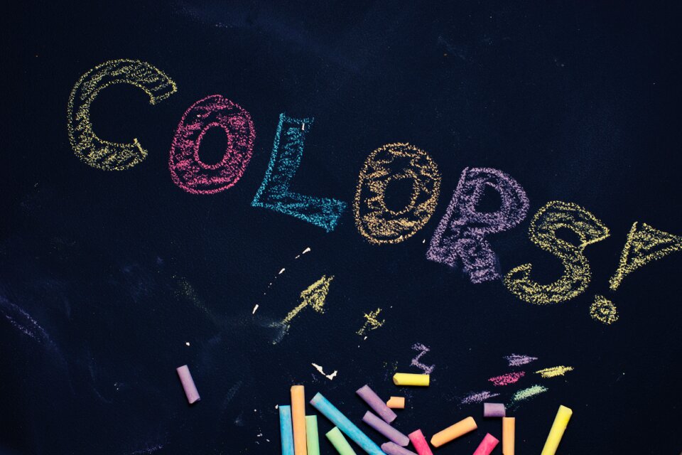 Free stock photo of chalk, chalkboard, colors