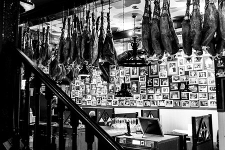 Grayscale Photography of Shop