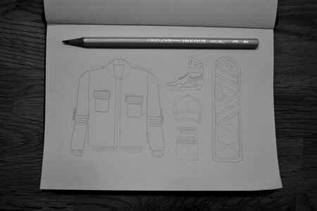 Free stock photo of backtothefuture, black and-white, drawing photo