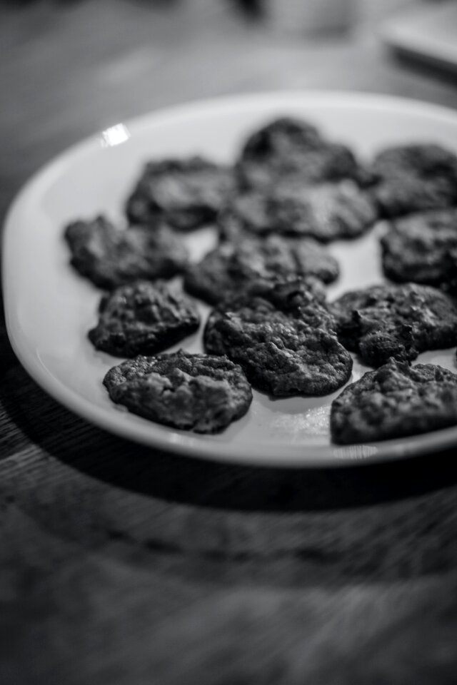 Free stock photo of baking, black and-white, plate