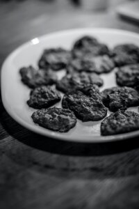 Free stock photo of baking, black and-white, plate