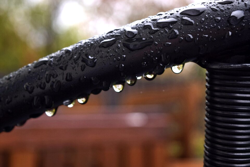 Free stock photo of chair, rain, rain drops